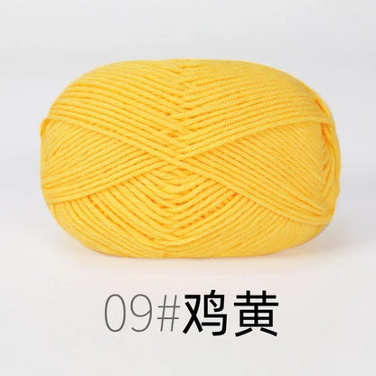 Fil de Lanas teint en coton au lait, 86 couleurs, 4 plis, pour bébé, chapeau, écharpe, pull, poupées, artisanat fait à la main