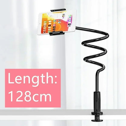 Support de téléphone 128cm, support paresseux, appui-tête, lit 360, bras longs flexibles, support à pince pour IPhone Samsung et appareil 3.5 ~ 6.7 pouces