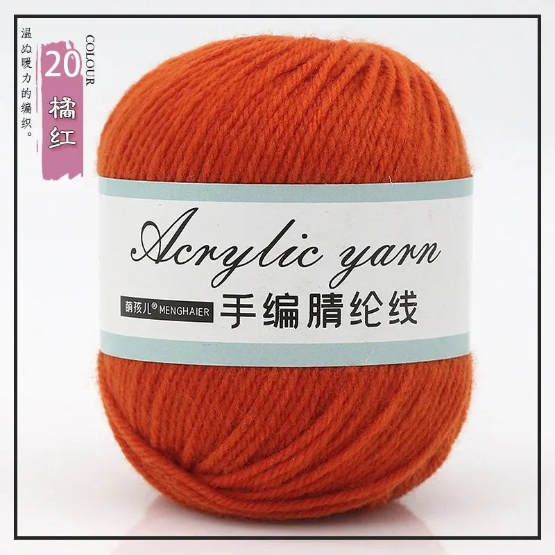 Fil tricoté en acrylique mélangé à 4 brins, avec crochet pour pull, chaussures, pantoufles, écharpe, démarreur tissé à la main pour débutants