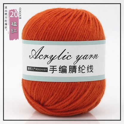 Fil tricoté en acrylique mélangé à 4 brins, avec crochet pour pull, chaussures, pantoufles, écharpe, démarreur tissé à la main pour débutants