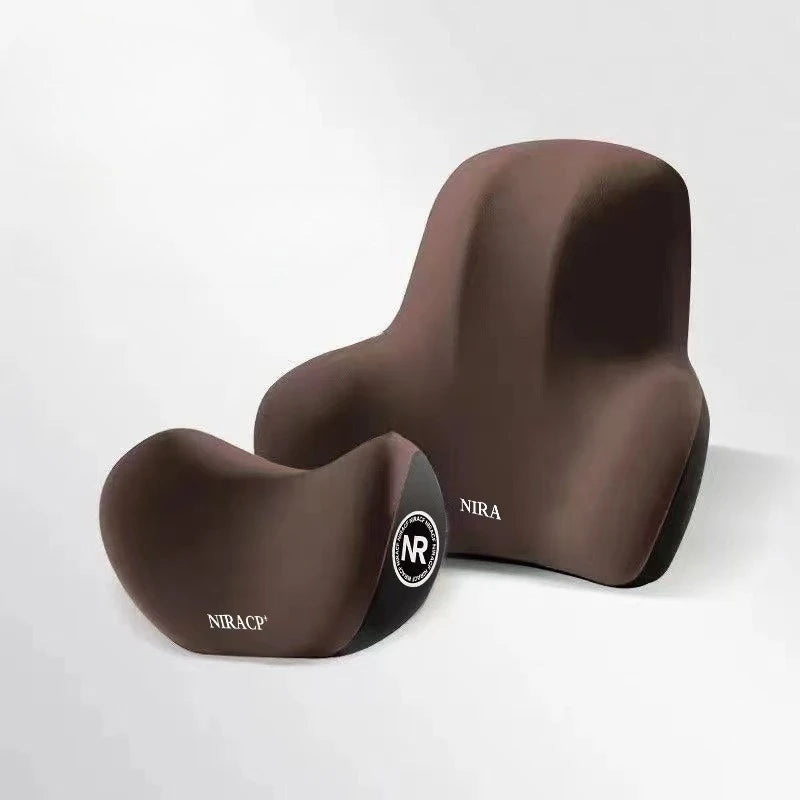 Oreiller de Protection du cou en mousse à mémoire de forme pour voiture, coussin de dossier lombaire, coussin d'appui-tête de voiture