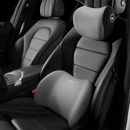 Coussin de siège auto universel toutes saisons, ergonomique, en mousse à mémoire de forme - coussin lombaire ou appui-tête ou ensemble