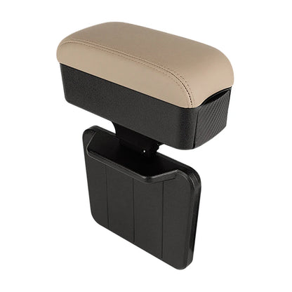 Boîte d'accoudoir de voiture avec porte-gobelet caché, organisateur de Console centrale de voiture multifonctionnel pour la plupart des modèles de voiture, sans perçage