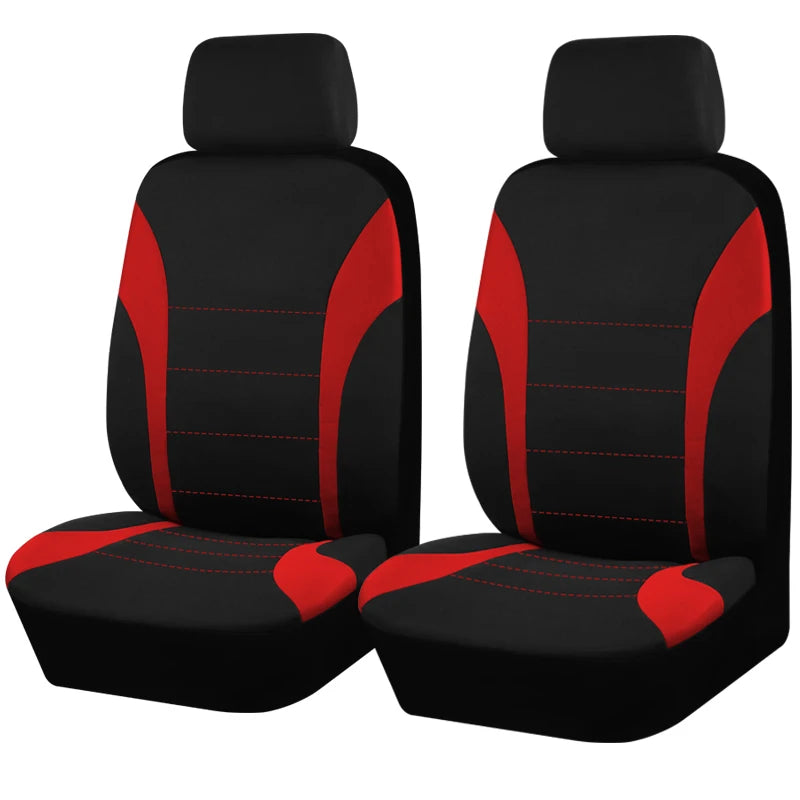 Housses de siège de voiture universelles en tissu Polyester, adaptées à la plupart des voitures, Suv, camion, avec Airbag, accessoires de voiture compatibles, housse de siège intérieur