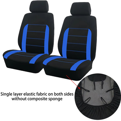 AUTO PLUS-Ensemble de Housses de Siège de Voiture Universelles en Polyester, Protection en Tissu Uni Bicolore, Accessoires Automobiles