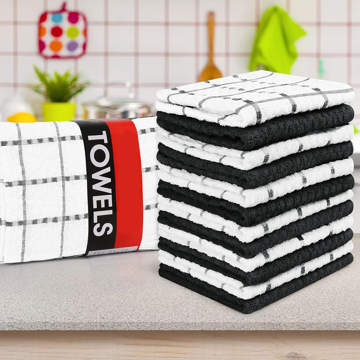 Serviettes de cuisine absorbantes en lin pour le thé et le bar, outils de nettoyage personnel pour la maison, outils de nettoyage des sols, chiffons de nettoyage