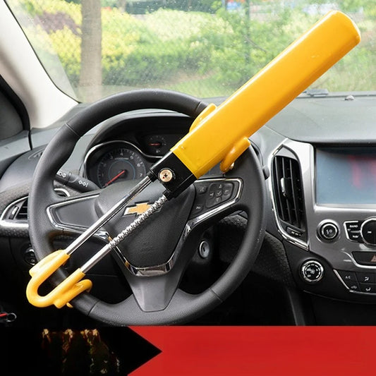 Verrou de volant à double crochet, antivol en forme de U, pour voiture, réglable, rétractable, multifonction, sécurité automobile