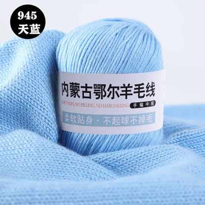 Fil de laine pour enfants, crochet à la main pour chapeaux, écharpes, chandails, optique moyenne, doux pour la peau, doux, 6 rôles, 100 g/ensemble