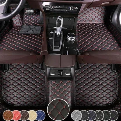 Tapis de sol de voiture en cuir microcarence personnalisé, intérieur automatique, doublure de luxe, couverture complète, KIT 308, 2007-2023