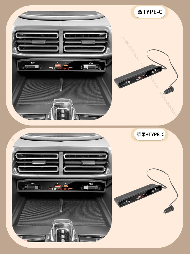 Boîtier de chargement rapide pour voiture BYD Song PLUS Dmi EV Seal U 2023 – 2025, station d'extension de commande centrale, extension Hub, chargement Usb
