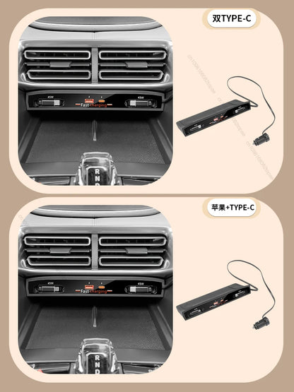 Boîtier de chargement rapide pour voiture BYD Song PLUS Dmi EV Seal U 2023 – 2025, station d'extension de commande centrale, extension Hub, chargement Usb