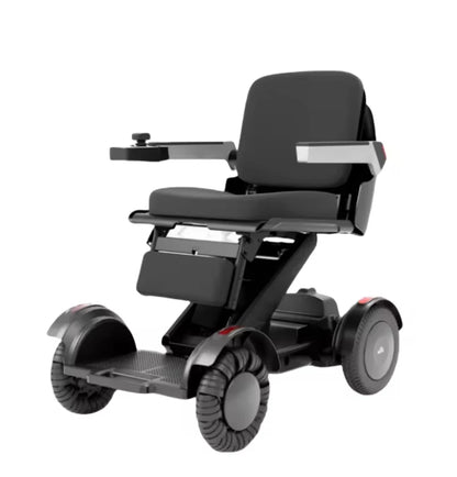 Fauteuil roulant électrique auto-équilibré de conception brevetée automatique pour fauteuil roulant électrique de position de hauteur de siège réglable de sécurité de rembourrage