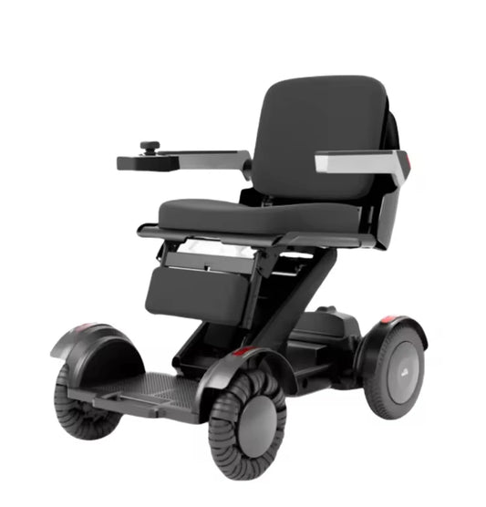 Fauteuil roulant électrique auto-équilibré de conception brevetée automatique pour fauteuil roulant électrique de position de hauteur de siège réglable de sécurité de rembourrage