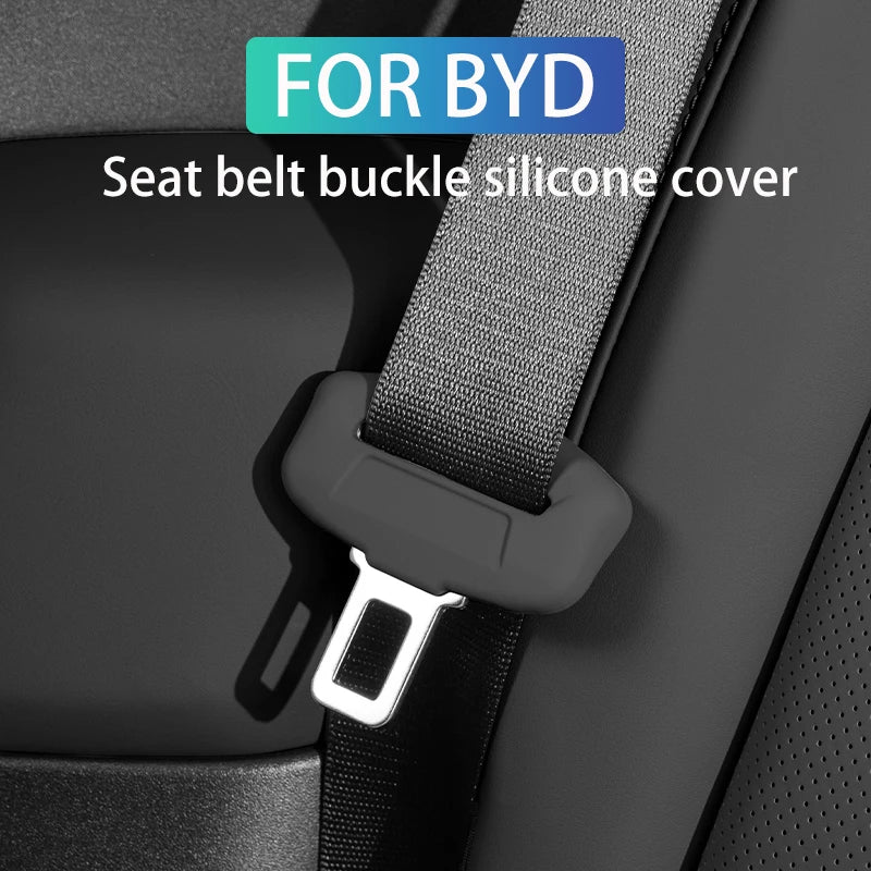 Housse de protection en Silicone pour boucle de ceinture de sécurité BYD Atto 3/Dolphin/Seagull/Seal/Yuan up/Qin Plus /Song Plus EV DMI