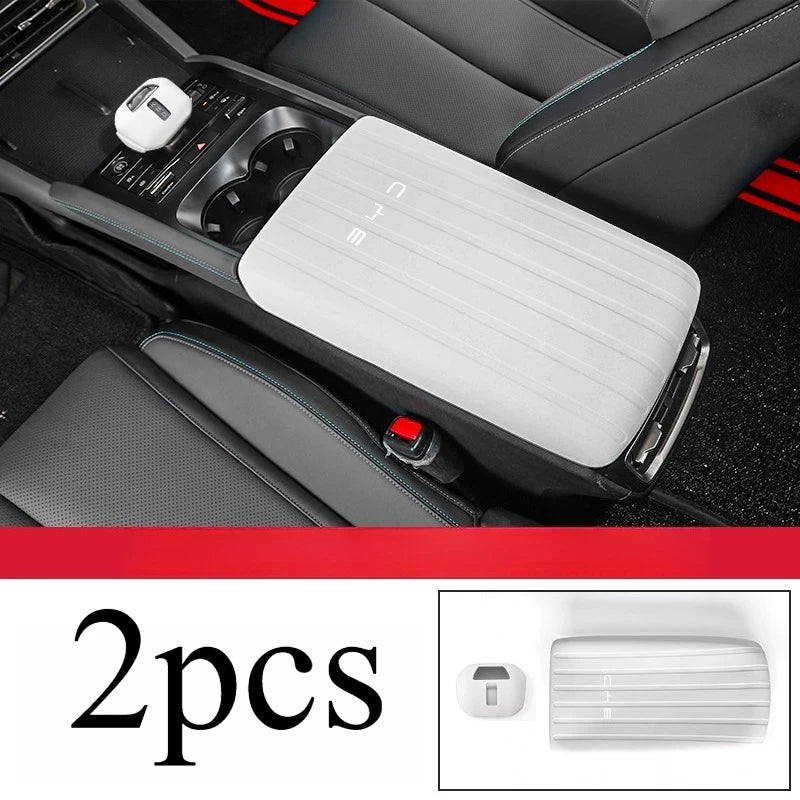 Couvercle d'engrenage de commande centrale pour BYD Qin L, poignée d'engrenage en Silicone, couvercle de boîte d'accoudoir, Anti-protection et produits spéciaux décoratifs