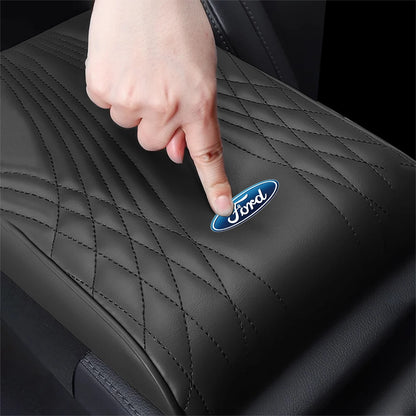 Tapis d'accoudoir de voiture en cuir PU, coussin de protection pour console centrale, pour Ford Focus Mustang MK7 Mondeo Fusion ST, accessoires