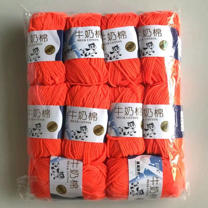 Fil de laine et de coton au lait, 500g, fil au Crochet pour écharpe tricotée à la main, pull, sacs de poupées, bricolage, fournitures de tricot au Crochet, 10 pièces/lot