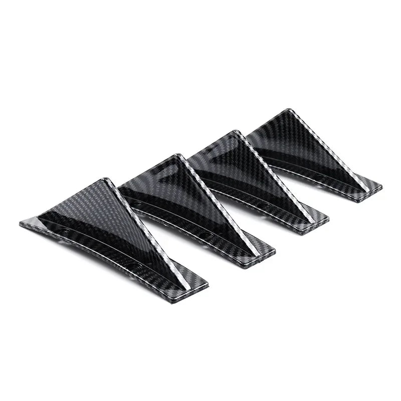 Diffuseur de pare-chocs arrière universel en Fiber de carbone pour voiture, 4 pièces, becquet noir et rouge ABS, diffuseur de lèvre de pare-chocs arrière Anti-collision