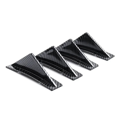Diffuseur de pare-chocs arrière universel en Fiber de carbone pour voiture, 4 pièces, becquet noir et rouge ABS, diffuseur de lèvre de pare-chocs arrière Anti-collision