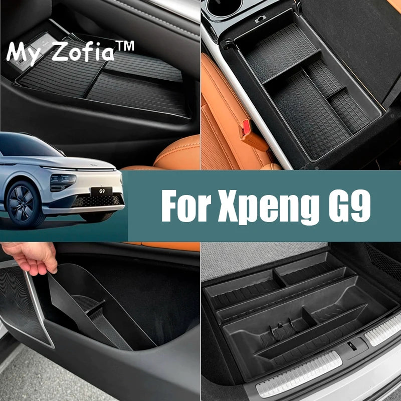 Boîte de rangement d'accoudoir de voiture pour Xpeng XiaoPeng G9, console centrale, évalué, conteneur, ABS, accessoires de coussin, 2023, 2024, 2025