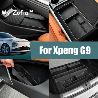 Boîte de rangement d'accoudoir de voiture pour Xpeng XiaoPeng G9, console centrale, évalué, conteneur, ABS, accessoires de coussin, 2023, 2024, 2025