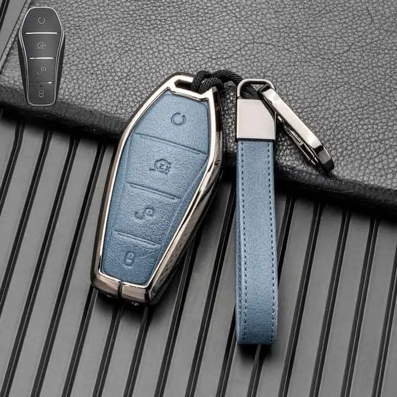 Porte-clés en cuir et métal pour BYD Seal U, Sealion 6, 07, EV King, Song Plus, Champion Chazor, accessoires porte-clés