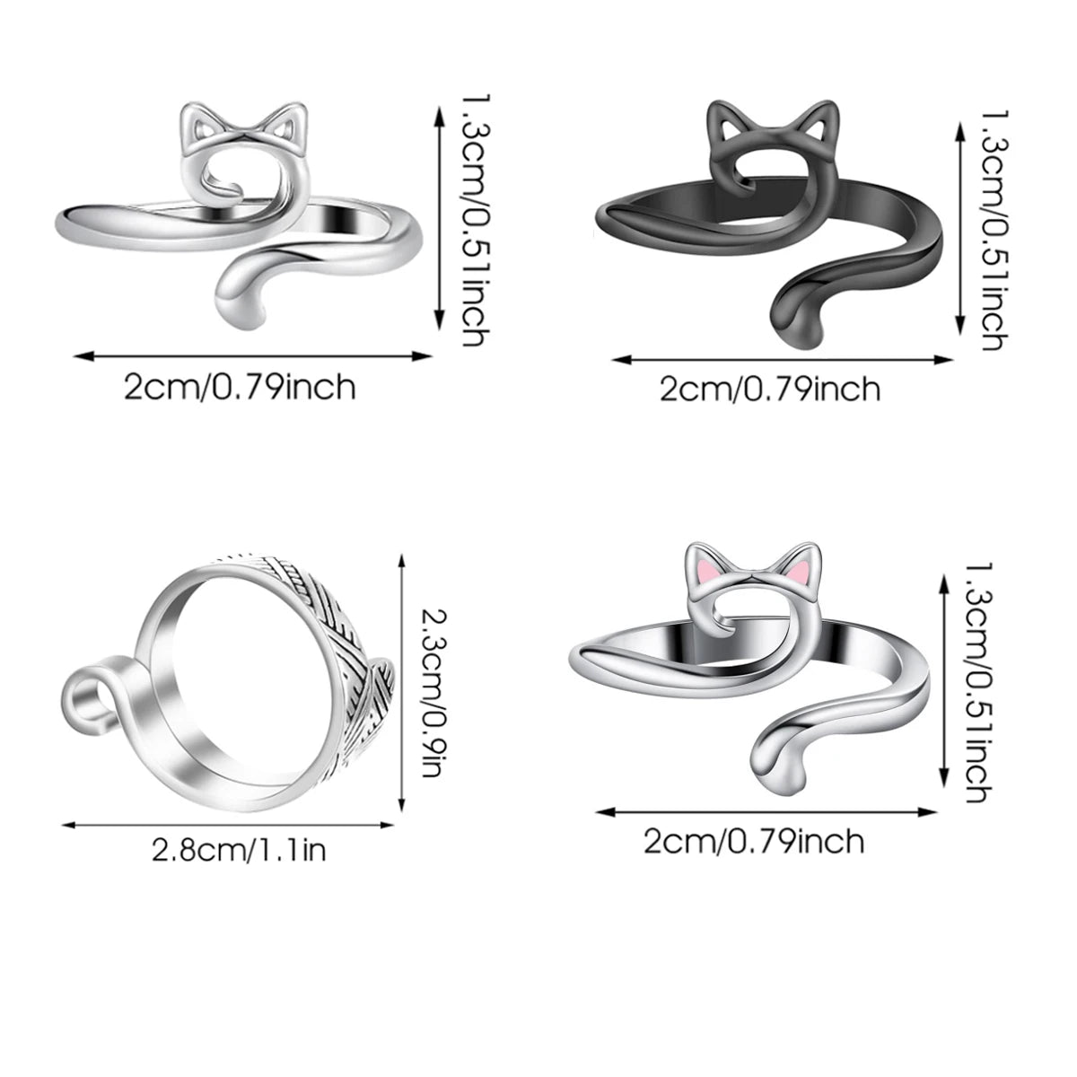 Anneau de boucle de Crochet réglable, 2 pièces, Guide de fil tricoté, support plus rapide, dé à coudre, Crocheters, anneau de fil, outils de couture