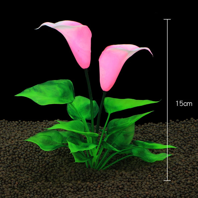 Plantes artificielles décoratives pour aquarium, herbe aquatique en plastique pour décorations d'aquarium, accessoires pour aquarium, plantas acuario