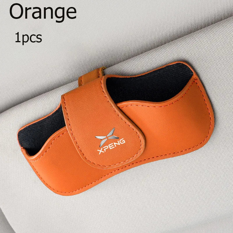 Sac à lunettes pare-soleil de voiture, boîte de rangement en cuir résistant à l'usure pour lunettes de soleil XPeng G3 G6 G9 P5 P7 P7 + P9 G3i X9 N5 G7 MONA M03