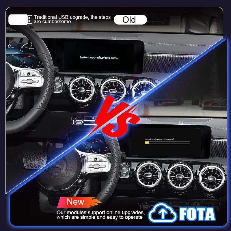 CarPlay Android Auto sans fil, pour Mercedes Benz classe A W177 2019 – 2022 MBUX NTG6.0, avec lien miroir, Airplay, avec nouveau UI, dernier modèle