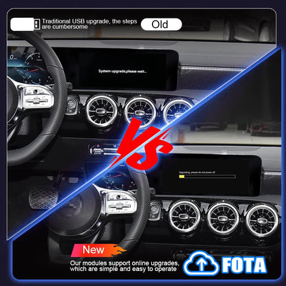 CarPlay Android Auto sans fil, pour Mercedes Benz classe A W177 2019 – 2022 MBUX NTG6.0, avec lien miroir, Airplay, avec nouveau UI, dernier modèle
