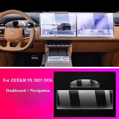 Film de Protection PPF pour ZEEKR 9X 2025 2026, intérieur transparent en TPU LCD, panneau d'équipement de Navigation GPS, Console centrale, accessoires de voiture