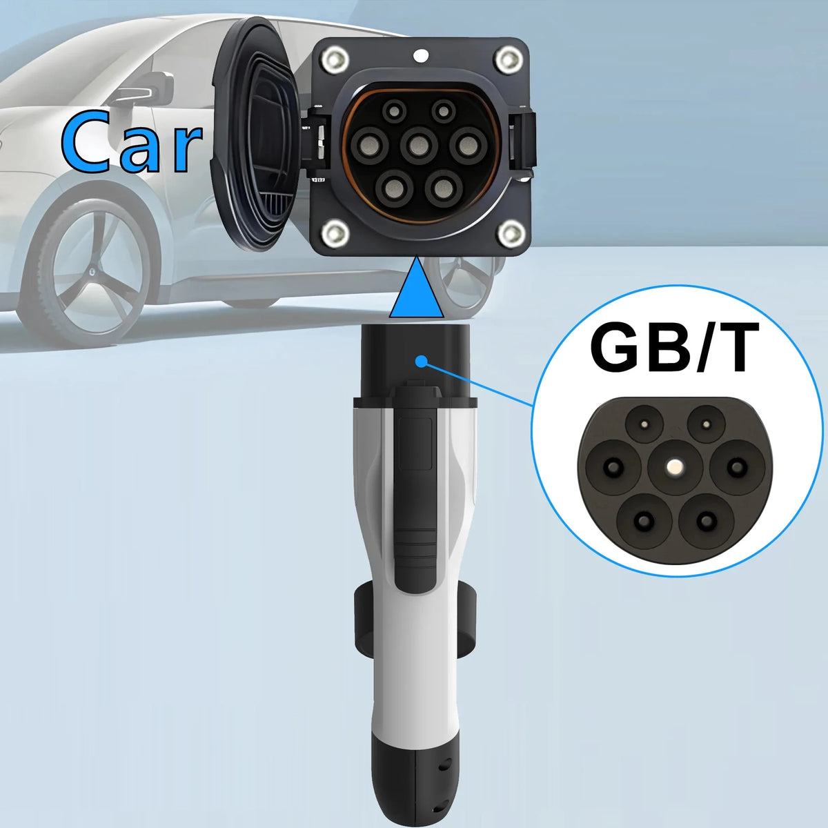 Evsow-Prise de charge GBT 22KW 32A 3 phases, adaptateur de chargeur EV pour voiture électrique GBT, prise de chargeur EV pour appareil de véhicule