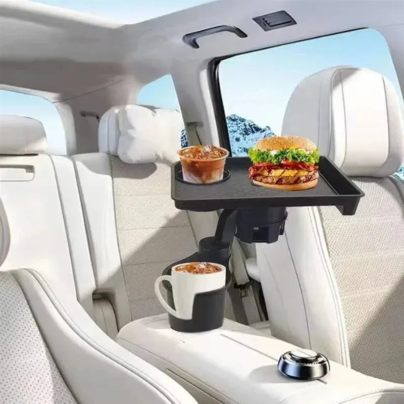 Plateau porte-gobelet universel pour voiture de haute qualité - 360 °     Organisateur rotatif réglable à double tasse