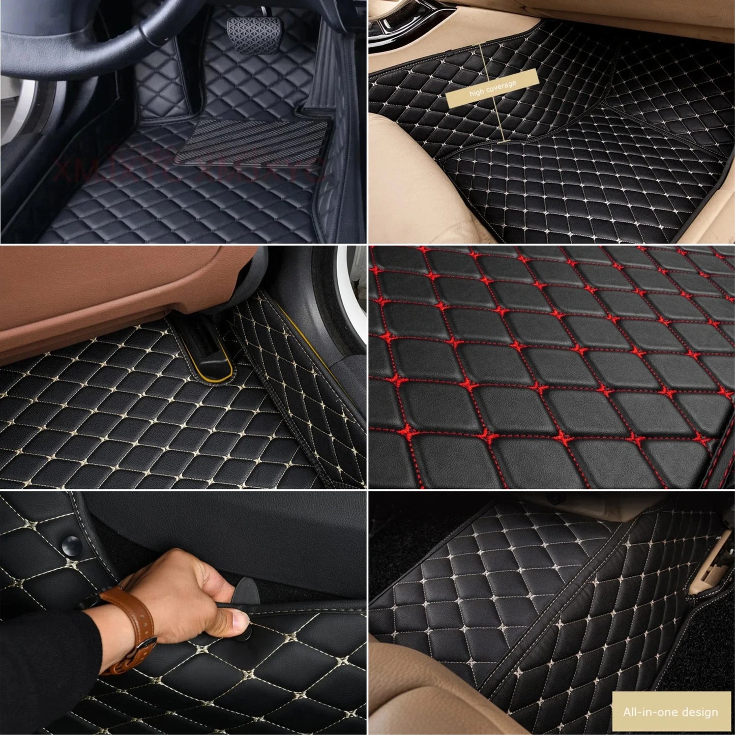 Tapis de sol de voiture personnalisés adaptés à la BMW X5 5 sièges véhicule électrique 2017-2019 tapis de pied en cuir automatique tapis