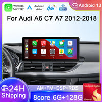 Android 13 sans fil Carplay 12.3 pouces pour Audi A6 C7 A7 2012-2018 autoradio multimédia Android Auto GPS 4G LTE DSP stéréo WiFi