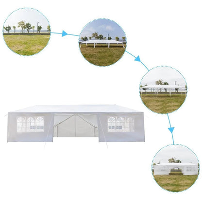 Nouvelle Tente de Réception Extérieure 3x9m pour Mariages, Événements et Traiteur avec 8 Murs
