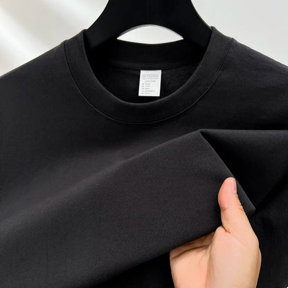 100% coton Été marque haut de gamme hommes manches courtes col rond Fashion Edition Type demi - manches top respirant t t - shirt