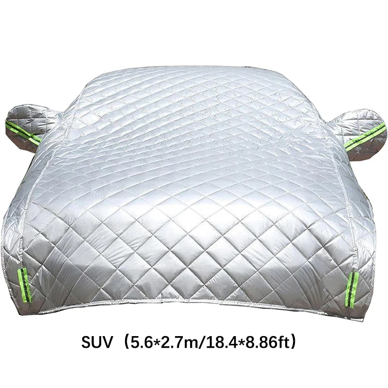 Juste de voiture universelle en coton contre la grêle, couverture complète extérieure, protection contre la pluie, le soleil, les UV, adaptée à diverses conditions météorologiques défavorables