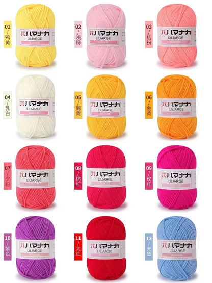 12 pièces 300g fil de lait fait à la main grossier bricolage tissage boule de fil pour pull chapeau écharpe et autres vêtements doux Crochet fil à tricoter