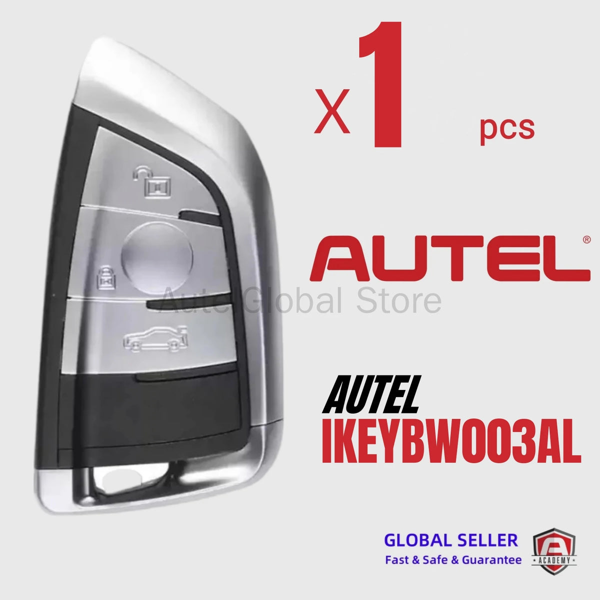 3 boutons IKEYBW003AL pour Autel Smart Key pour KM100 IM508 IM608 1 pièces Autel universel clé intelligente BW003AL pour BMW rasoir Style
