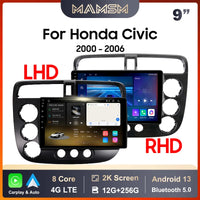 MAMSM-Autoradio pour Honda Civic 7, LHD, RHD, 2000-2006, Android 13, Limitation, Lecteur vidéo, GPS, 4G, Carplay, Auto Stereo, Head Unit