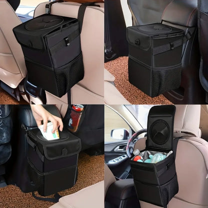 Poubelle universelle pour voiture avec poches de rangement, 1 pièce, garde votre voiture propre