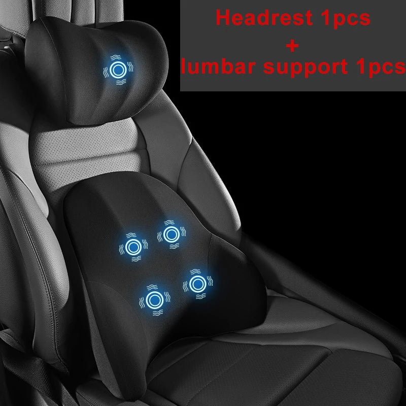 Oreiller cervical électrique pour voiture, vibration valide, support de voiture intelligent, coussin lombaire, siège, sauna, repos du dos