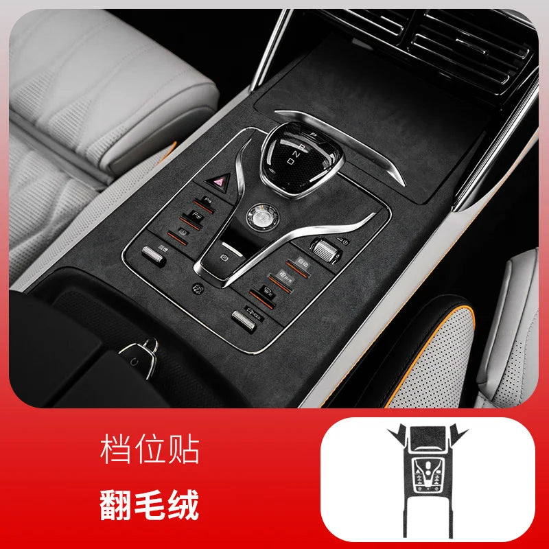 Film de protection pour BYD Tang Dmi EV 2021 – 2023, tampon Anti-coup de pied pour porte en daim, décoration du tableau de bord de commande centrale, anti-rayures