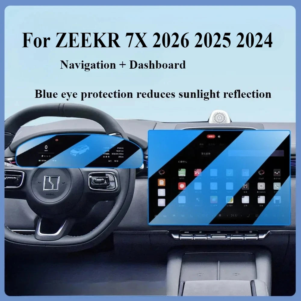 Verre trempé mat LCD GPS Navigation pour ZEEKR 7X 2026 2025 2024 Media écran tactile Film de protection accessoires de voiture