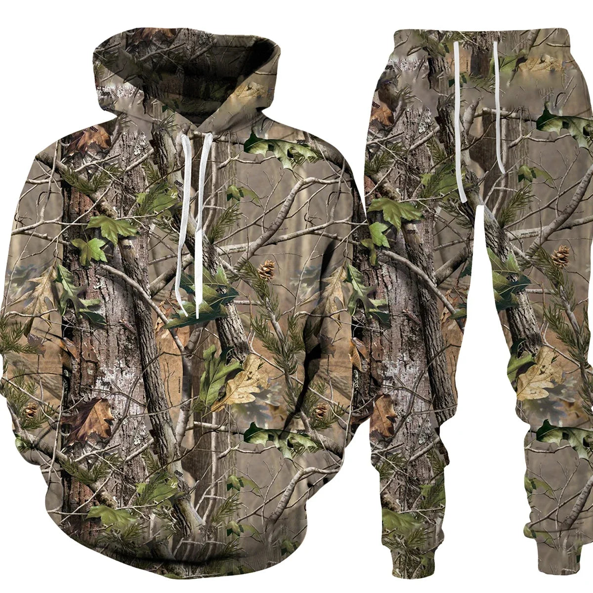 Camouflage plante chasse animale impression 3D sweats à capuche pantalons ensembles hommes sweats pantalons de survêtement deux pièces costumes survêtement hommes vêtements