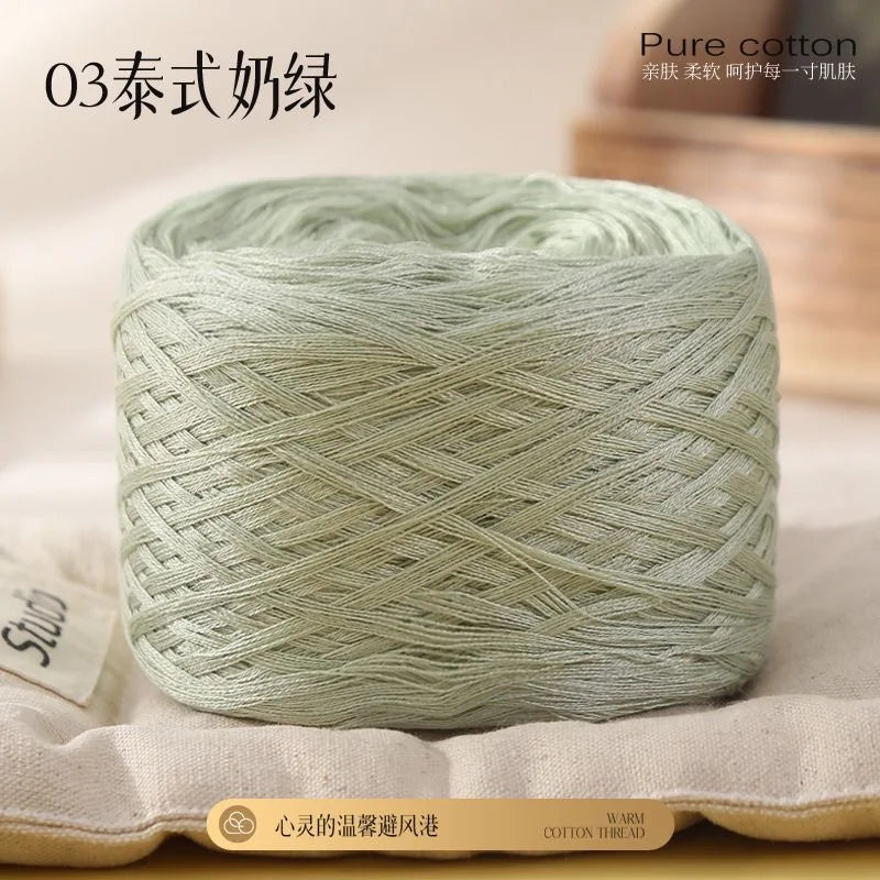 Fil de coton de bambou 100g pour tricoter le fil de coton, ligne Croche, tissu en soie de styliste, frais en été, fil pour bébé tricoté
