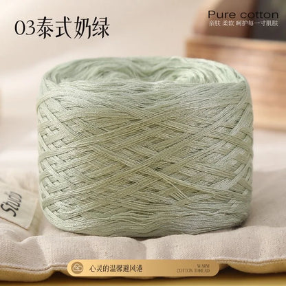 Fil de coton de bambou 100g pour tricoter le fil de coton, ligne Croche, tissu en soie de styliste, frais en été, fil pour bébé tricoté