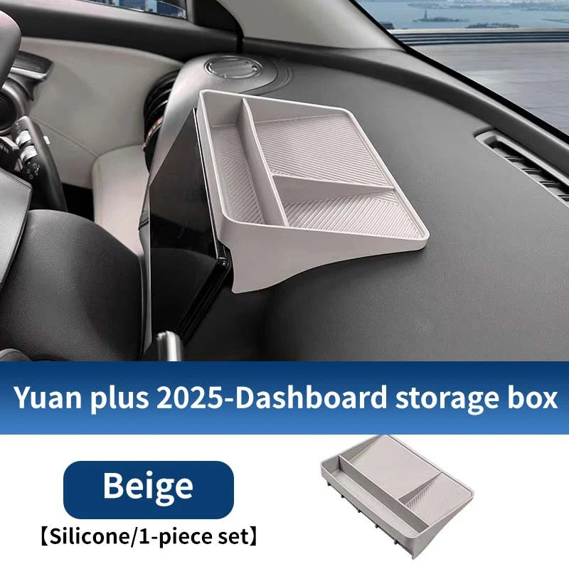 Pour Byd Yuan Plus Atto 3 2025 Console centrale de voiture boîte de rangement inférieure résistant aux rayures étui d'organisation en Silicone accessoires